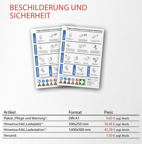 Elektrostapler Beschilderung