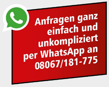 WhatsApp Anfragen Grafik mit dem WhatsApp Kontakt von EDER Ersatzteile