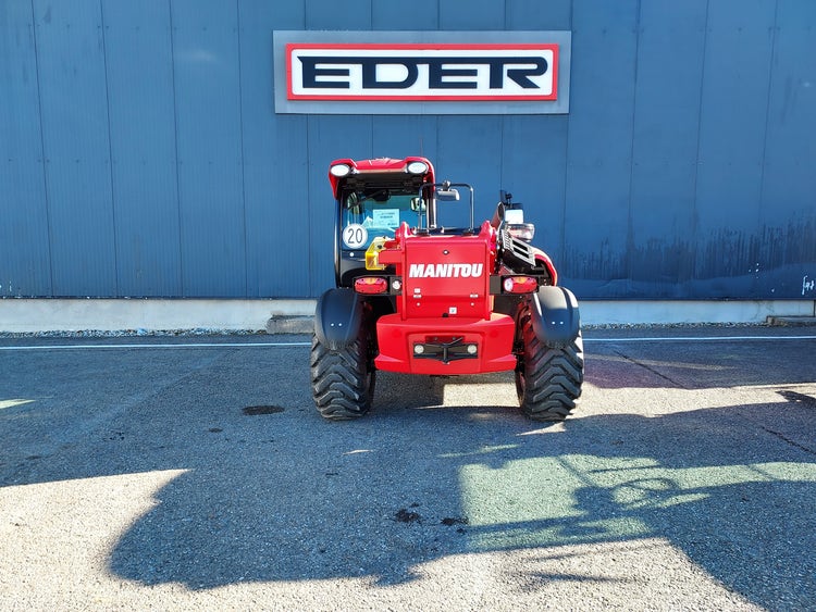 Heckansicht des Manitou MLT 625 75K H ST5 S1 mit kompaktem Aufbau und Rückleuchten.