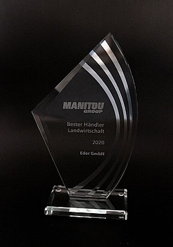 Manitou Preis bester Händler Landwirtschaft 2020 in Glas