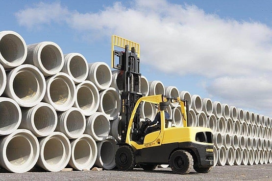 Bild eines gelben Hyster Dieselstaplers