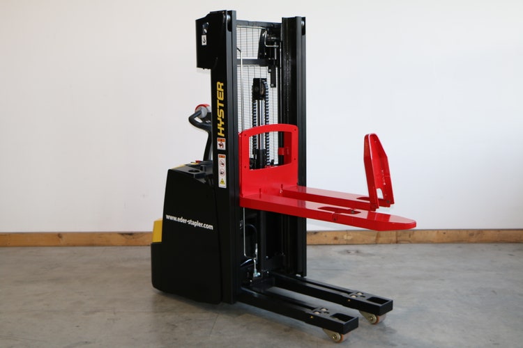 Bild von einem Hochhubwagen mit Klappgabelspitzen