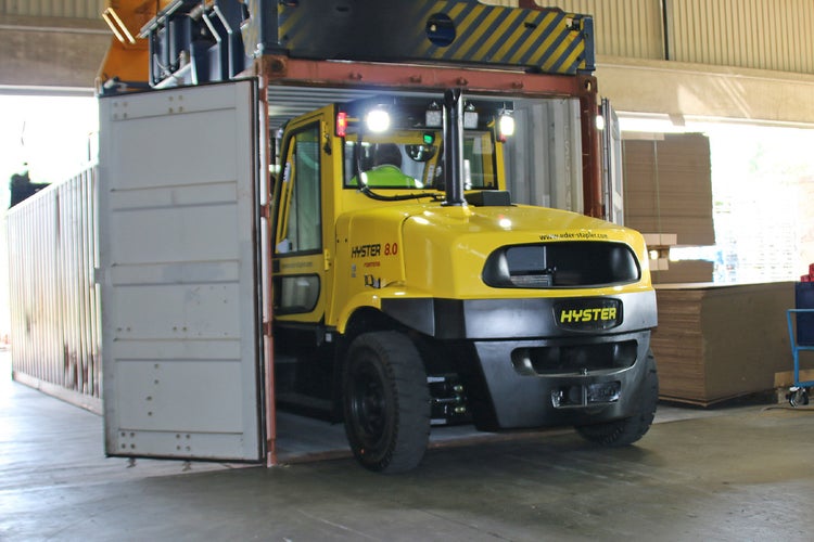 Bild von einem Containerfähiger Schwerlaststapler