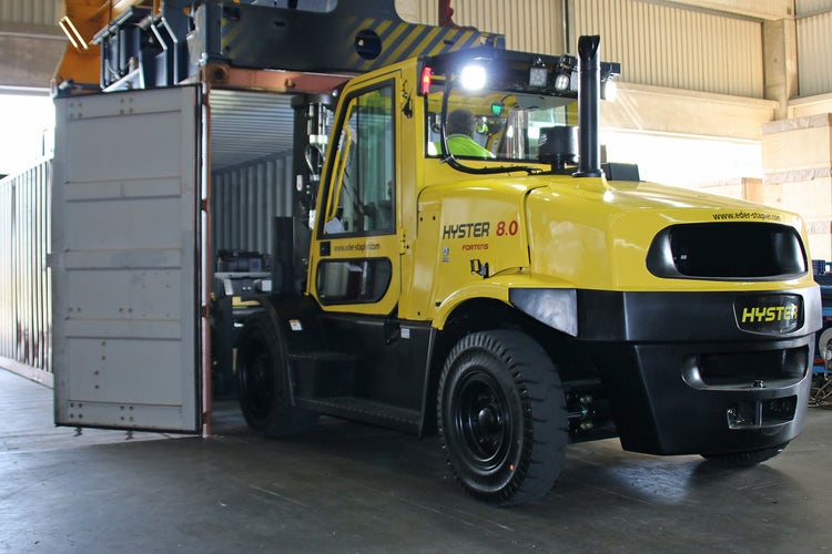 Bild von einem Containerfähiger Schwerlaststapler