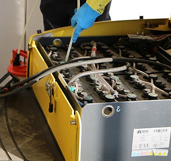 Batterie von einem Stapler