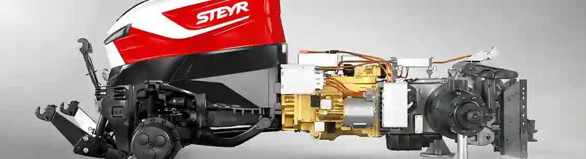 Bild eines Traktors von Steyr mit Hybridantrieb